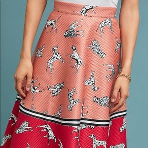 NWT Anthropologie Hutch Sporty Dalmation Skirt